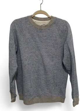 Reiss 1971 Light Heathered Blue Gray Trim Crewneck Men's Sweatshirt